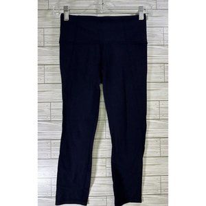 ATHLETA Navy Blue Activities Capri Leggings With‎ Pockets Women's Size XS